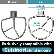 Load image into Gallery viewer, Flat Beater Replacement for Cuisinart 5.5-Quart Stand Mixer/Polished 18/8 Stainless Steel Accessories/No coating/Dishwasher Safe