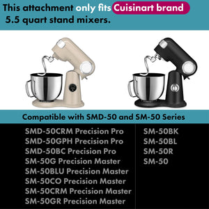 Spiral Dough Hook Replacement for Cuisinart 5.5-Quart Stand Mixer/Polished 18/8 Stainless Steel Accessories/No coating/Dishwasher Safe