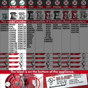 Stainless Steel Paddle，Flat Beater - Accessories and Attachments for KitchenAid Mixers, Fit 4.5-5 QT Mixing Bowl