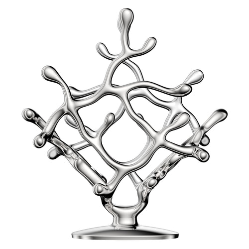 Napkin Holder - Coral Design, Polished Stainless Steel for Dinner & Lunch Napkins, Elegant Home Decor for Dining Table, Kitchen, Premium Quality