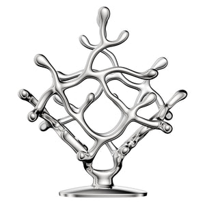 Napkin Holder - Coral Design, Polished Stainless Steel for Dinner & Lunch Napkins, Elegant Home Decor for Dining Table, Kitchen, Premium Quality